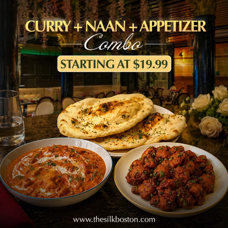 Curry Combo - Get 2 Curries + 2 Naan Combo 